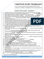 Eddy Current Testing Exam Questions Assignment2