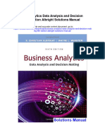 Business Analytics Data Analysis and Decision Making 6th Edition Albright Solutions Manual