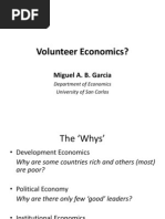 Volunteer Economics?: Miguel A. B. Garcia