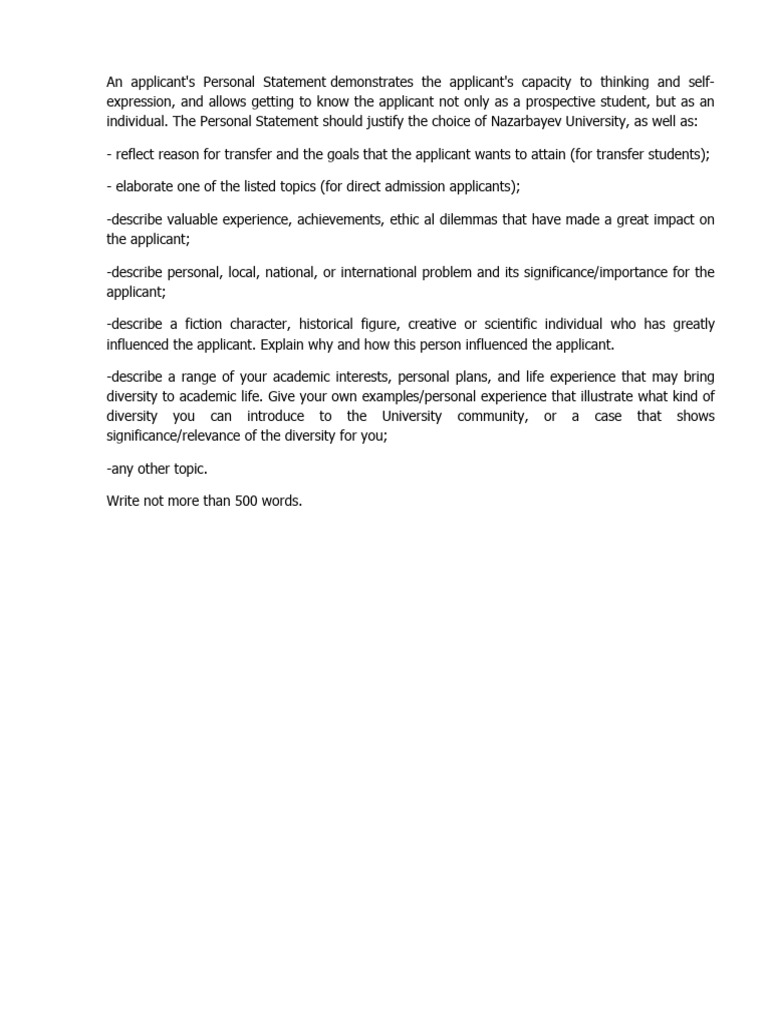 Crafting a Compelling Personal Statement | PDF