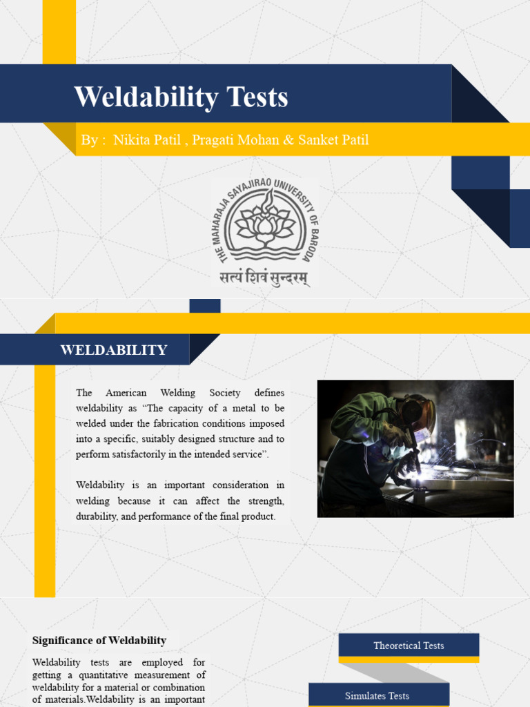 Weldability Test | PDF | Construction | Welding