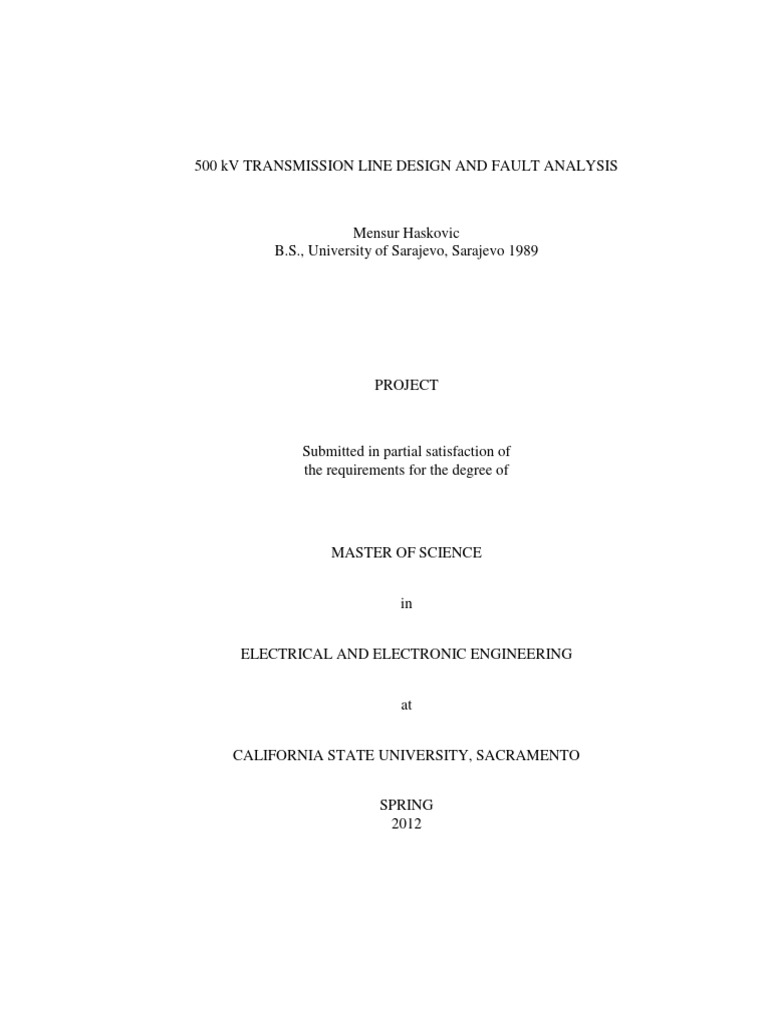 500 kV Transmission Line Design Analysis | PDF | Electric Power ...