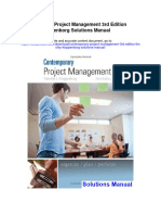 Contemporary Project Management 3rd Edition Timothy Kloppenborg Solutions Manual