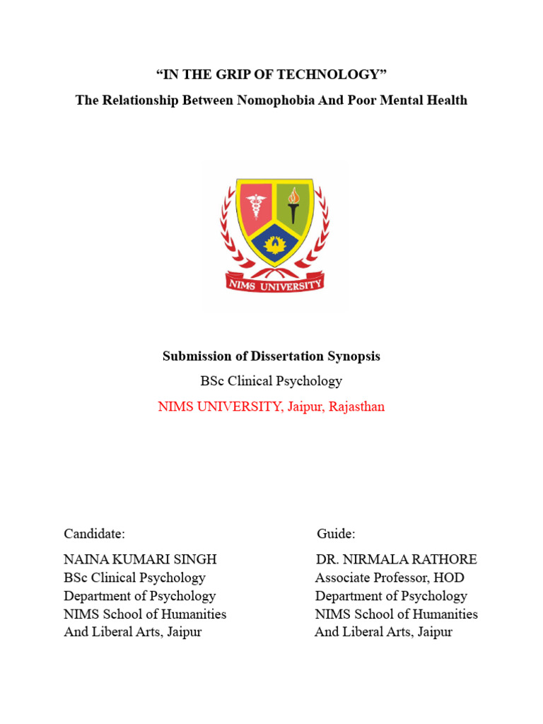 Relationship between nomophobia and occupational performance among ...