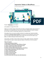 How To Create Responsive Tables in WordPress
