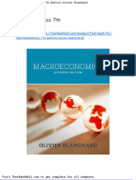 Test Bank for Macroeconomics 7th Edition Olivier Blanchard