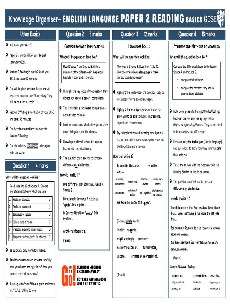 Gcse Language Paper 2 | PDF | Language Mechanics | Linguistics