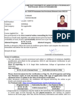 First Round Online Counselling - UG/DCVP Programmes Seat Provisional Allotment Letter (2022-23)