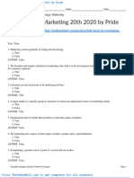 Test Bank For Marketing 20th 2020 by Pride