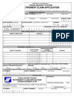 Retirement Claim Application Fill In