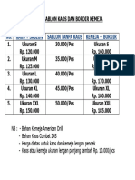 Harga Sablon Baju Dan Bordir