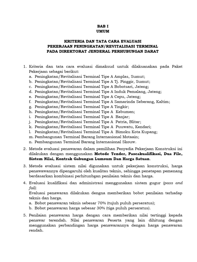 Kriteria evaluasi upload pdf