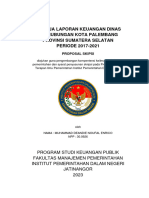 Kinerja Laporan Keuangan Dinas Perhubungan Kota Palembang Provinsi Sumatera Selatan PERIODE 2017-2021