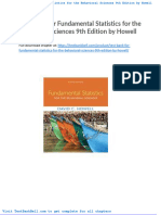 Test Bank For Fundamental Statistics For The Behavioral Sciences 9th Edition by Howell