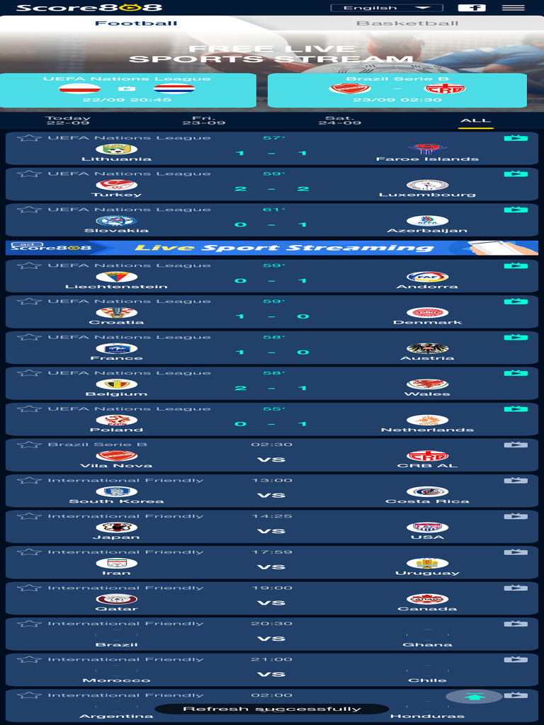 Score808 - Live Sport Streaming, Watch Live Football, Basketball | PDF ...