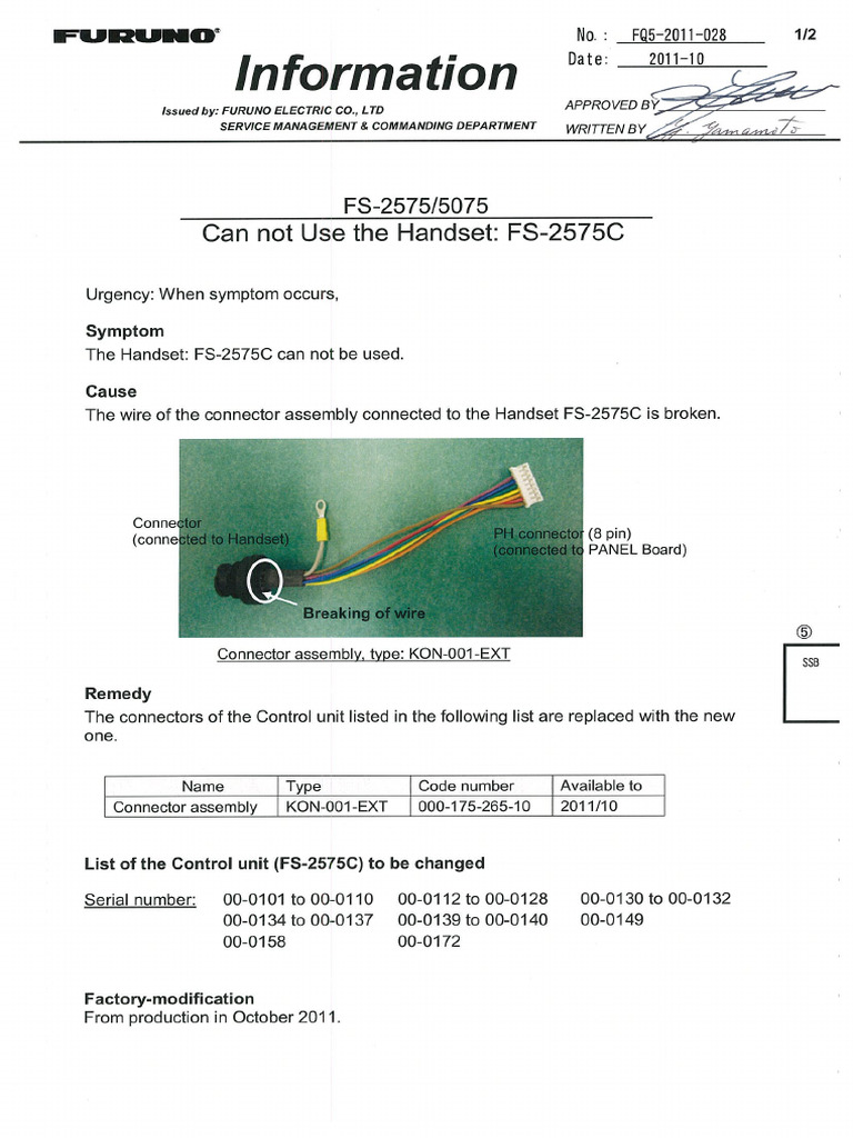 Control Unit FS-2575C Replacement Guide | PDF | Electrical Connector ...