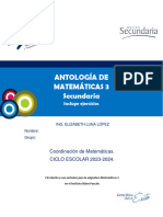 Antología de Matemáticas 3, Secundaria 2023 - 1erbloque