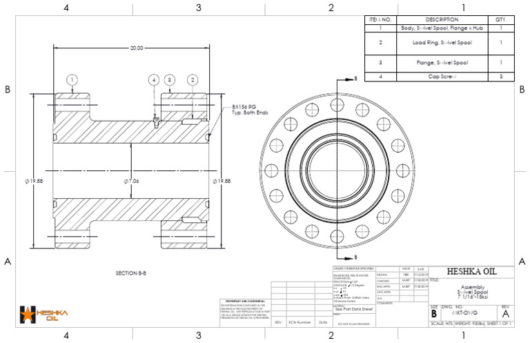 Swivel Spool Assembly for Heshka Oil | PDF | Mechanical Engineering ...