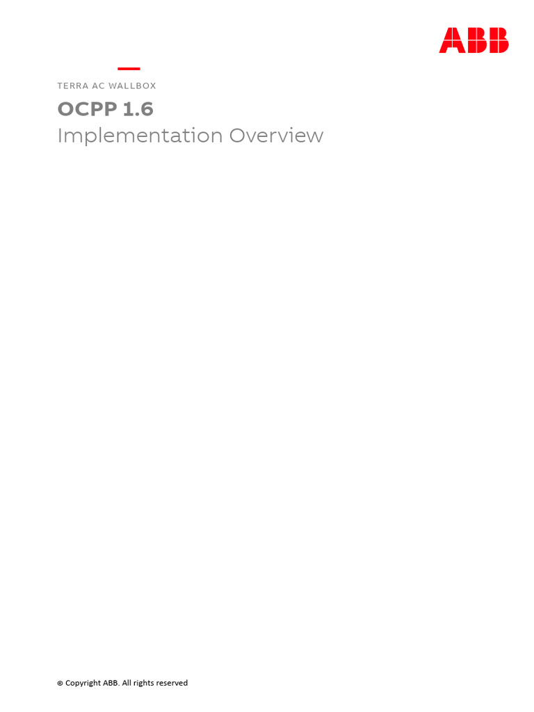 Abb terra ac charger ocpp1 6 implementationoverview v1 8