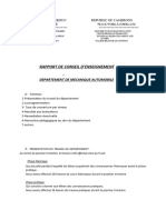 Rapport de Conseil D'enseignement