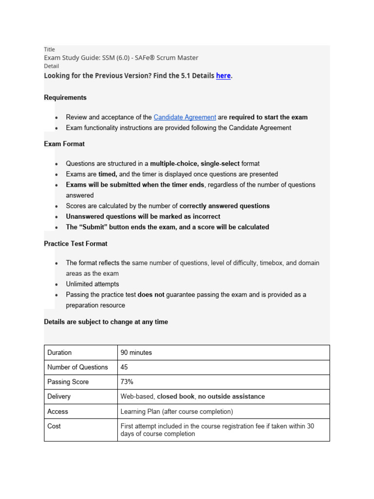 SSM (6.0) - SAFe® Scrum Master | PDF | Scrum (Software Development ...