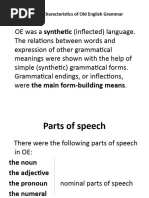 General Characteristics of Old English Grammar