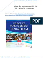 Test Bank For Practice Management For The Dental Team 7th Edition by Finkbeiner
