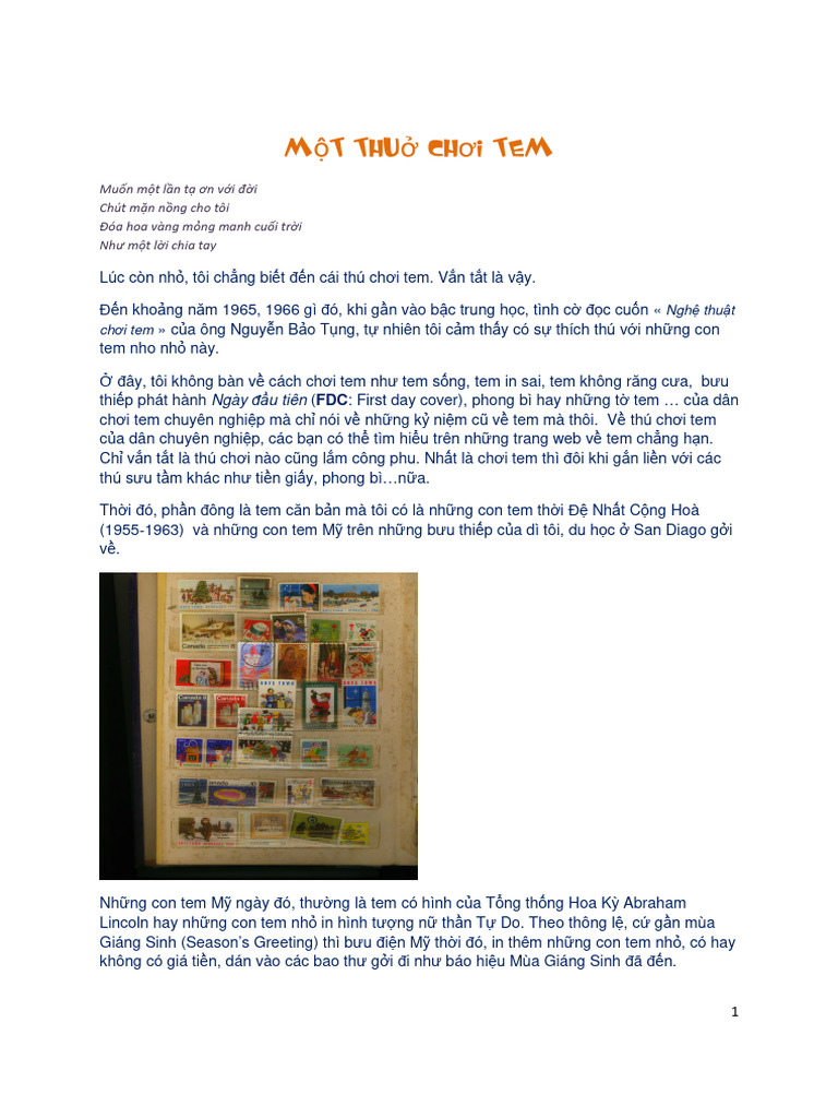 Mot Thuo Choi Tem | PDF