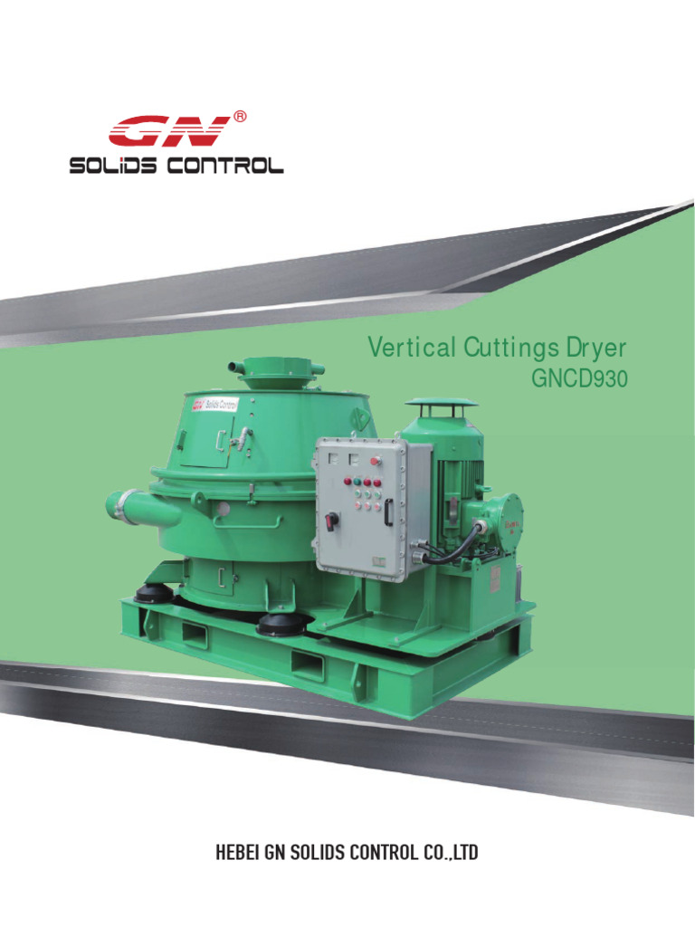 GN Vertical Cuttings Dryer EN REV 1 | PDF | Pump | Clothes Dryer