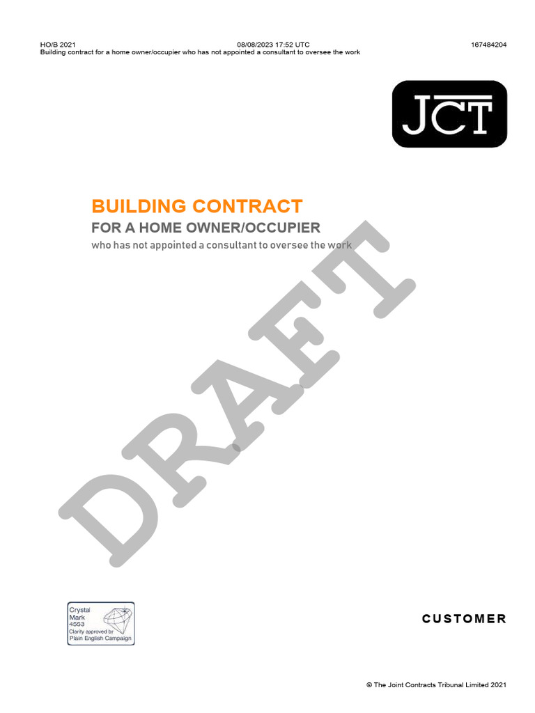 Homeowner Building Contract Without Consultant | PDF | Adjudication |  Insurance