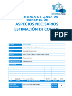 ASPECTOS NECESARIOS ESTIMACION DE COSTOS Transmissionline Snedb8