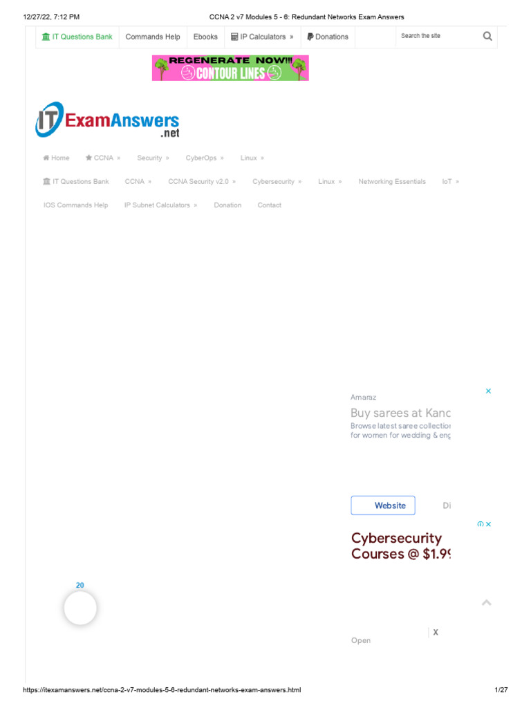 Ccna 2 v7 modules 5 6 redundant networks exam answers pdf