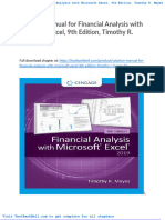 Solution Manual For Financial Analysis With Microsoft Excel 9th Edition Timothy R Mayes 2