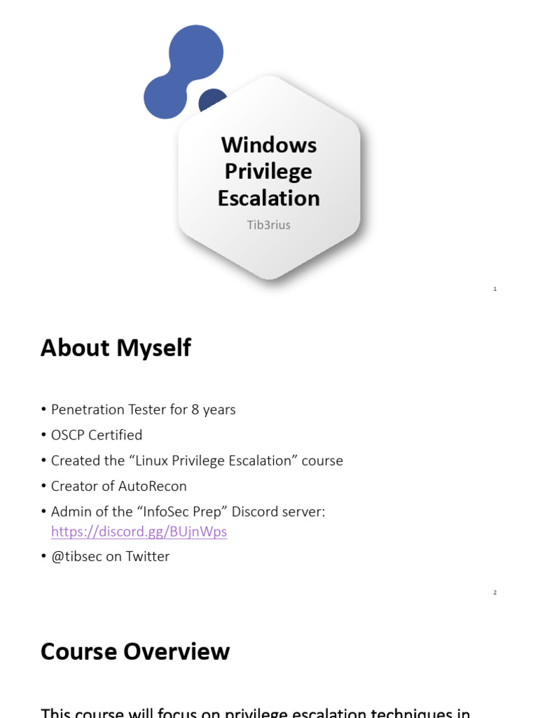 Windows Privilege Escalation Techniques | PDF | Windows Registry ...