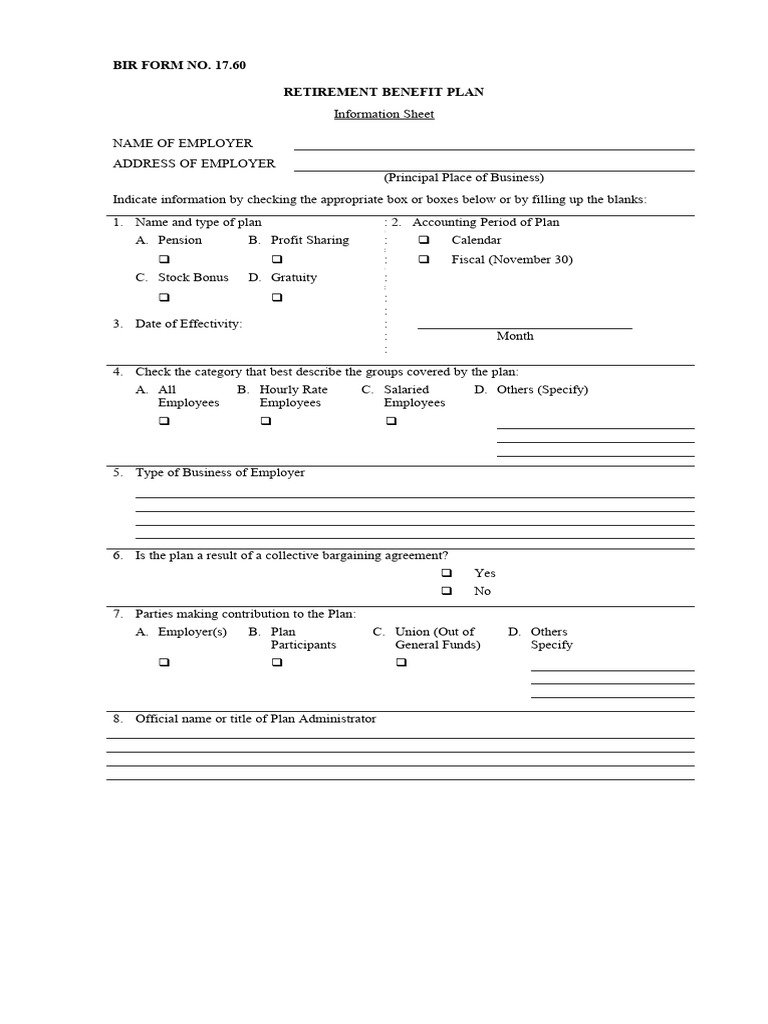 Bir form 17 60 pdf employment pension