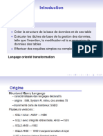 Objectifs de SQL: Langage Orient e Transformation