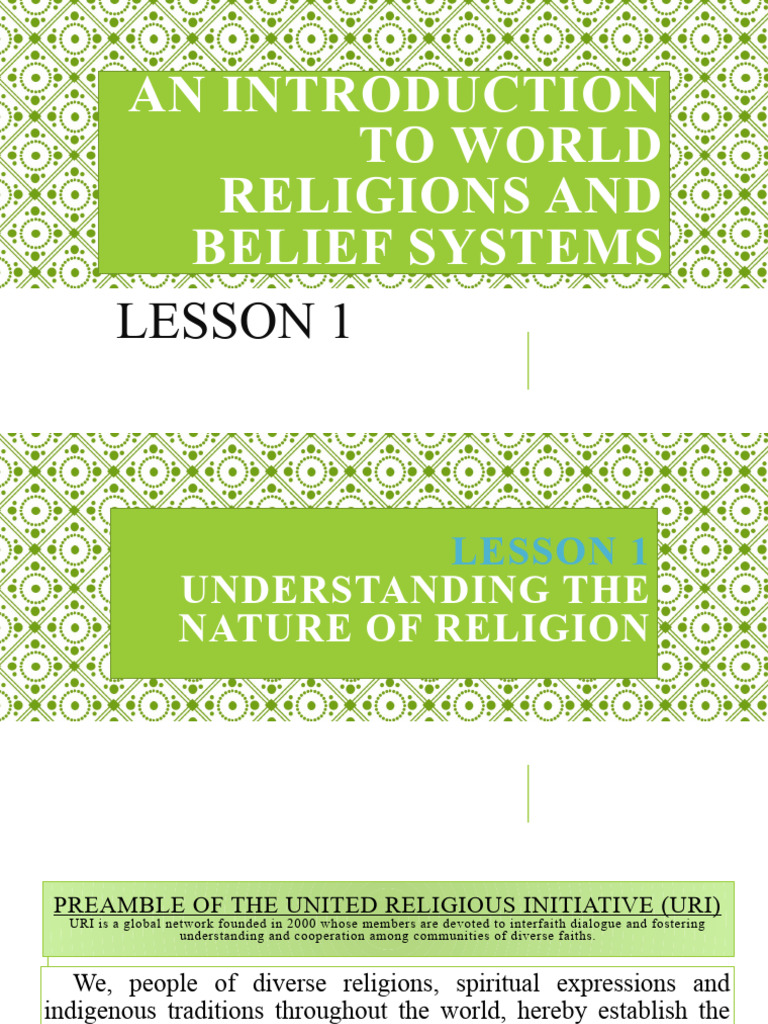 Lesson 1 Belief Faith Belief Systems and Worldviews PDF Faith Reality