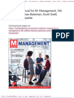 Solution Manual For M Management 5th Edition Thomas Bateman Scott Snell Robert Konopaske