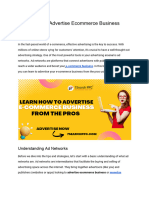 Learn How To Advertise Ecommerce Business From The Pros