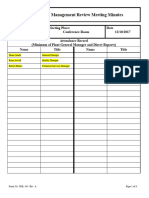 SML-143 Management Review Minutes 2017