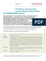 Classification, Prevalence, and Outcomes of Anticancer Therapy Induced Cardiotoxicity