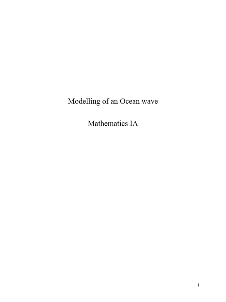 Quadratic Modelling of Ocean Waves | PDF | Trigonometry | Quadratic ...