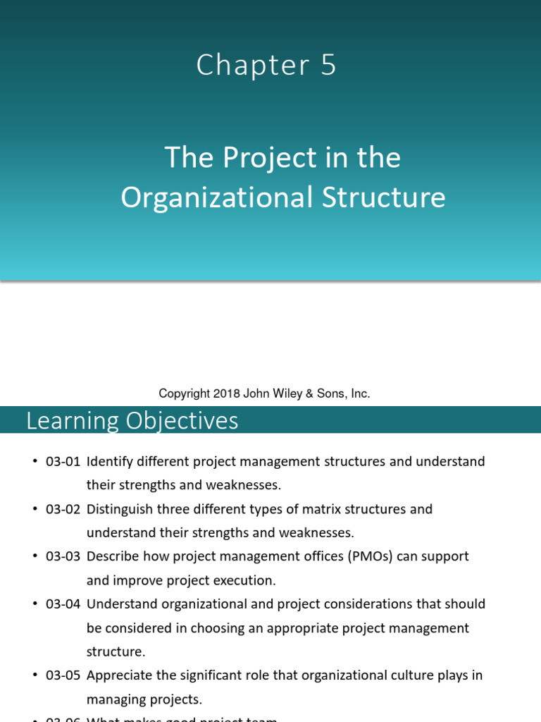 ch05 Project Organisation September 2023 | PDF | Project Management ...