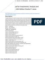 Solution Manual For Investments Analysis and Management 12th Edition Charles P Jones