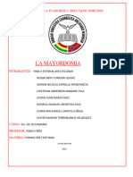 Informe de La Mayordomia