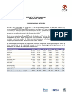 Comunicado Ao Mercado - Movimentações Julho e Agosto