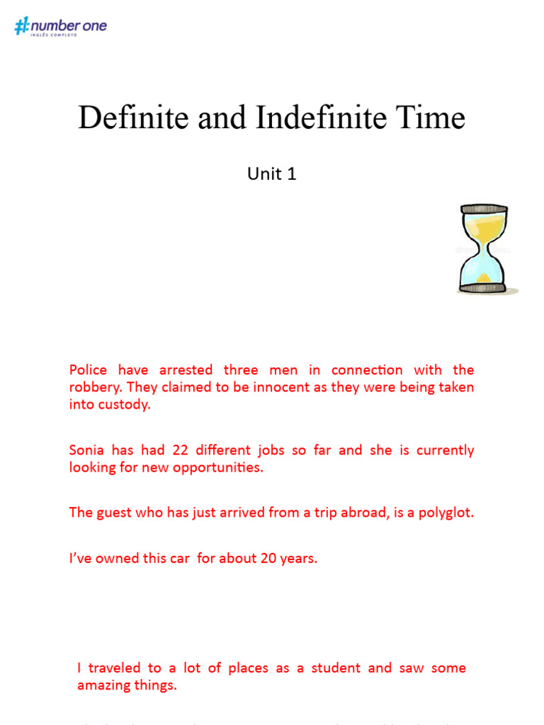 Definite vs Indefinite Time Explained | PDF | Linguistics | Languages