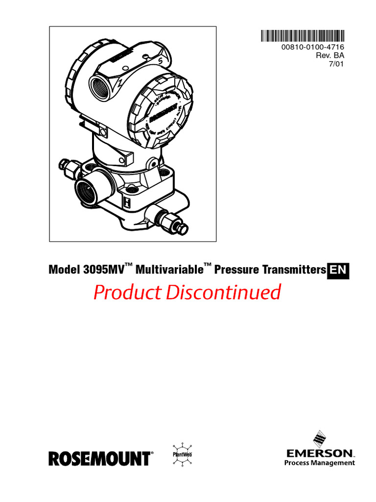 Quick Start Guide Model 3095mv Multivariable Pressure Transmitters