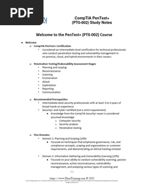 CompTIA+PenTest++(PT0 002)+Study+Notes