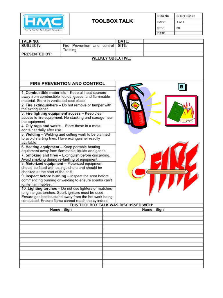 Fire Prevention and Control Practices | PDF